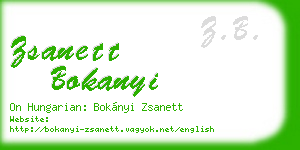 zsanett bokanyi business card