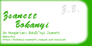 zsanett bokanyi business card